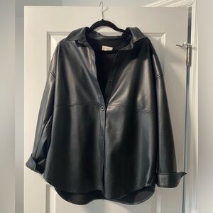Faux Leather Shirt/Jacket